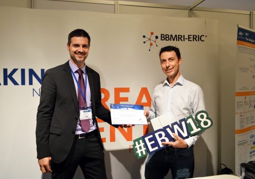 Laurent-Dolle Laurent Dolle, Europe Biobank Week Antwerp, Presidents' Award, best scientific idea pitch, drone4care