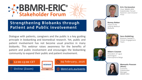 Leflet for the Webinar: Strengthening Biobanks through Patient and Public involvement