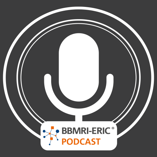 an icon of a radio microphone with the bbmri logo