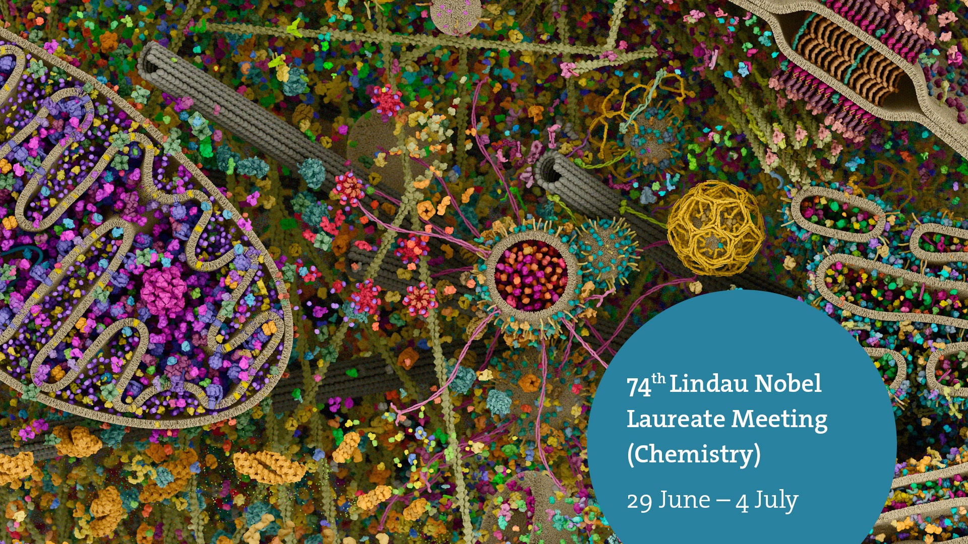 A picture that reads: 74th Lindau Nobel Laureate Meeting (Chemistry) 29 June - 4 July