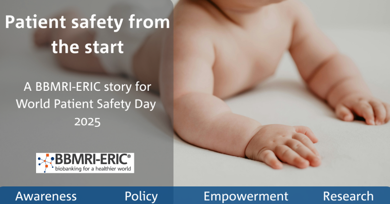 baby in diaper with article title - patient safety from the start